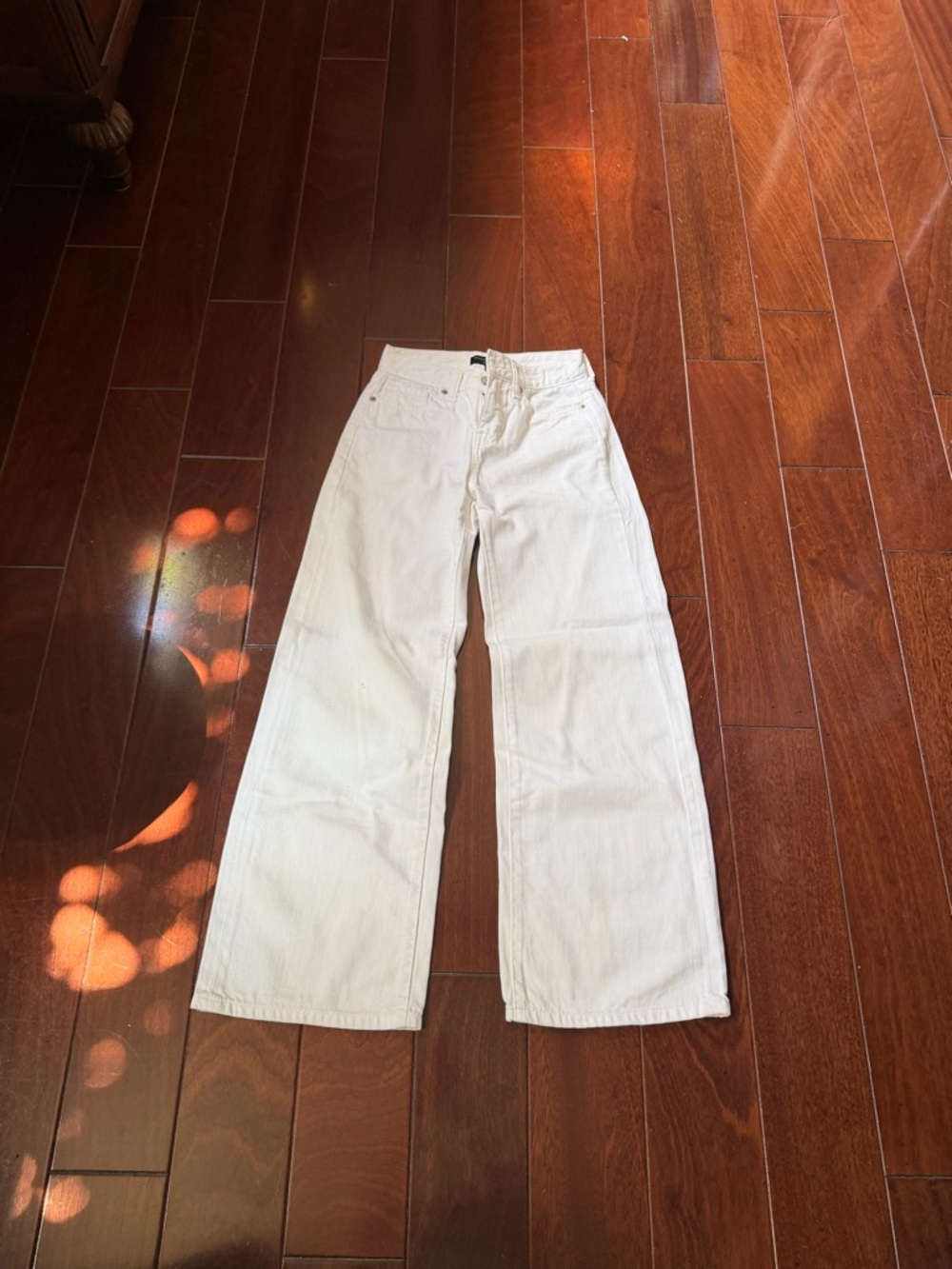 Banana Republic White Wide Leg Jeans